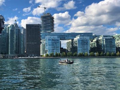 A view of Toronto from Lake Ontario.