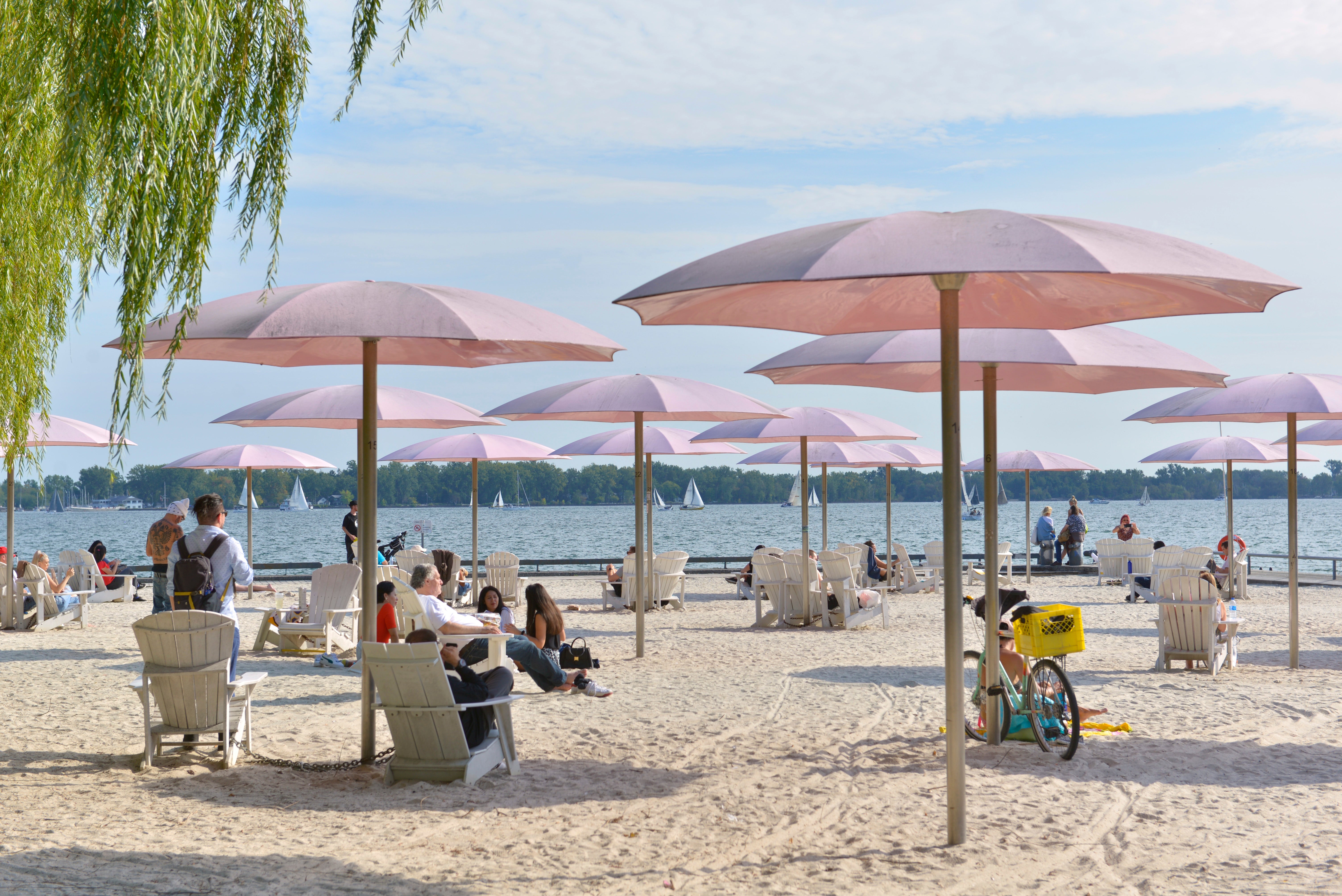 sugar beach looking south at lake ontario