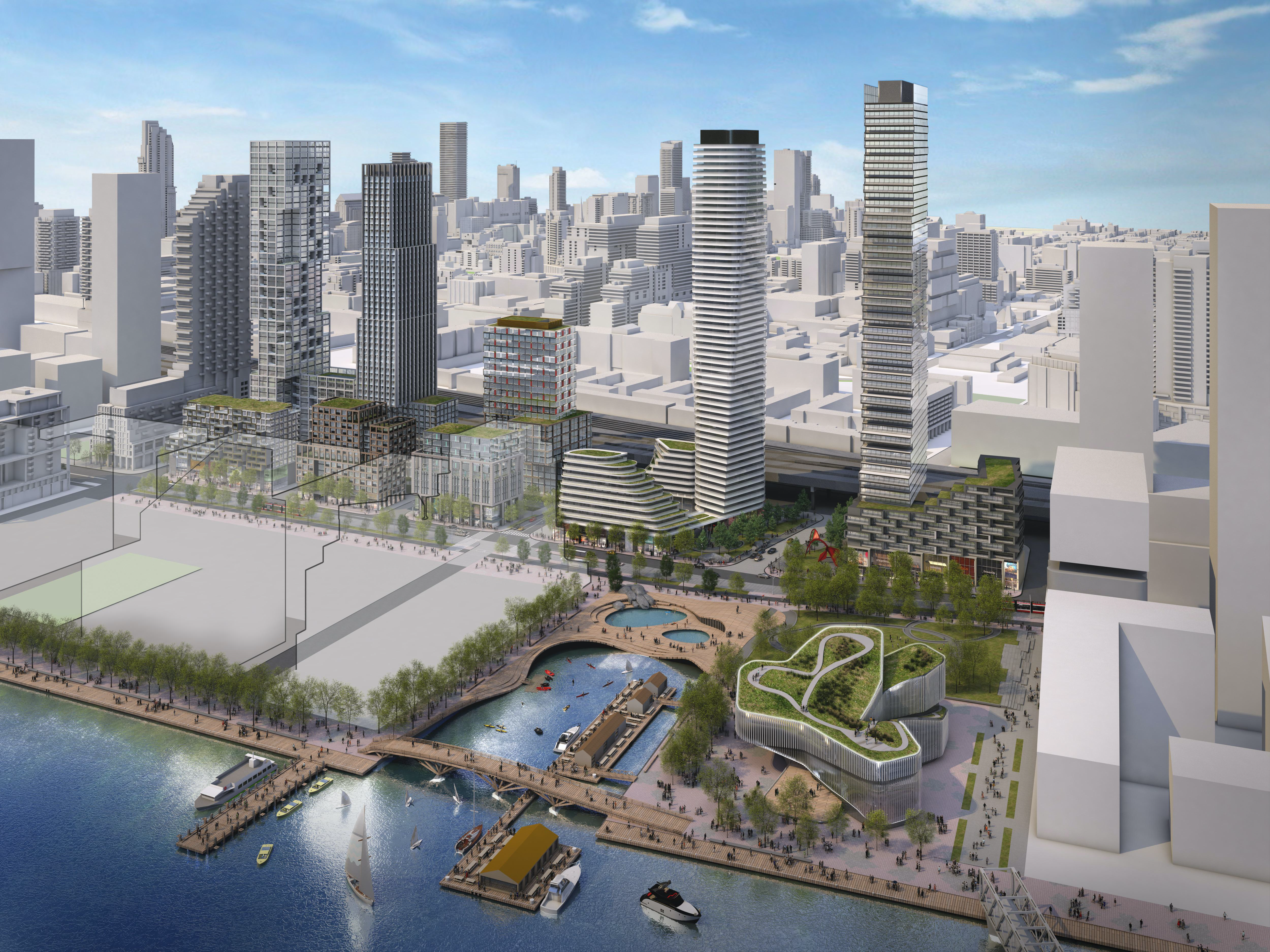 Artist rendering of the future vision for the Quayside neighbourhood.