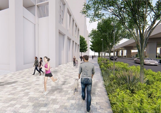 Image: An artist rendering of South Lake Shore Blvd. South Sidewalk