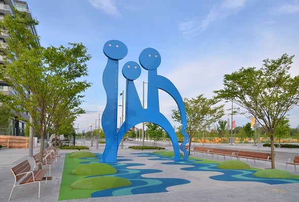 The Water Guardians public art on Front Street Promenade