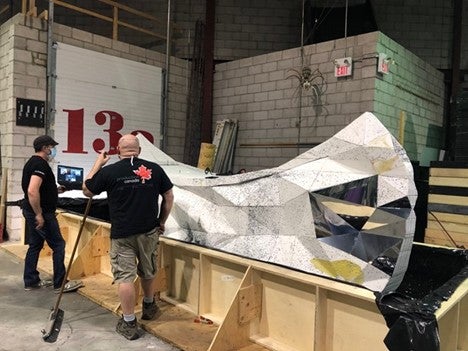 Team members worked remotely and saw progress on the installation through video calls