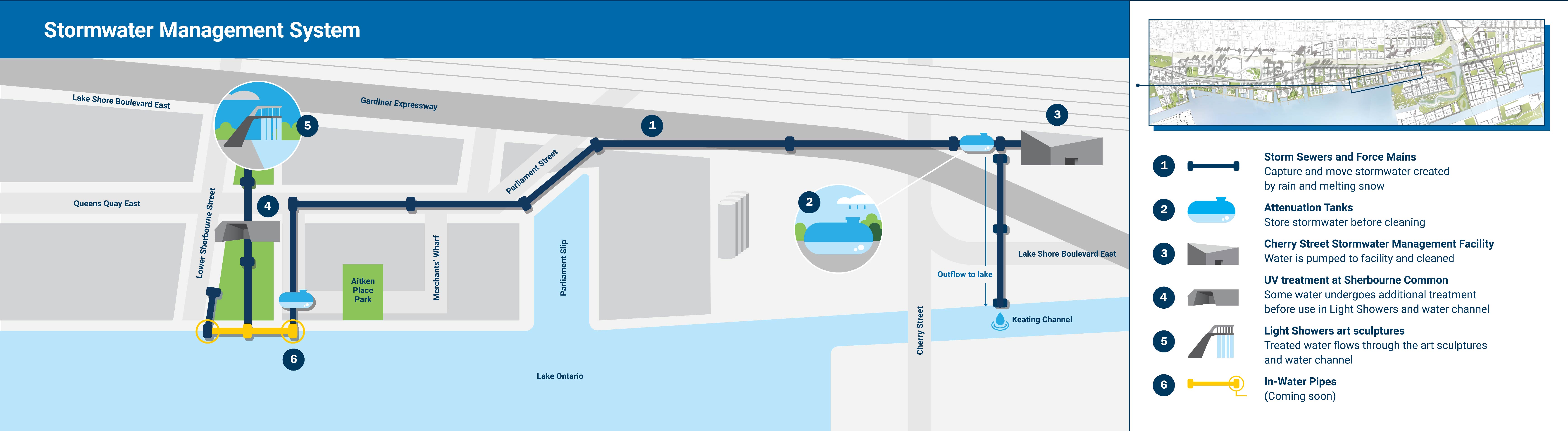 map showing the stormwater management facility