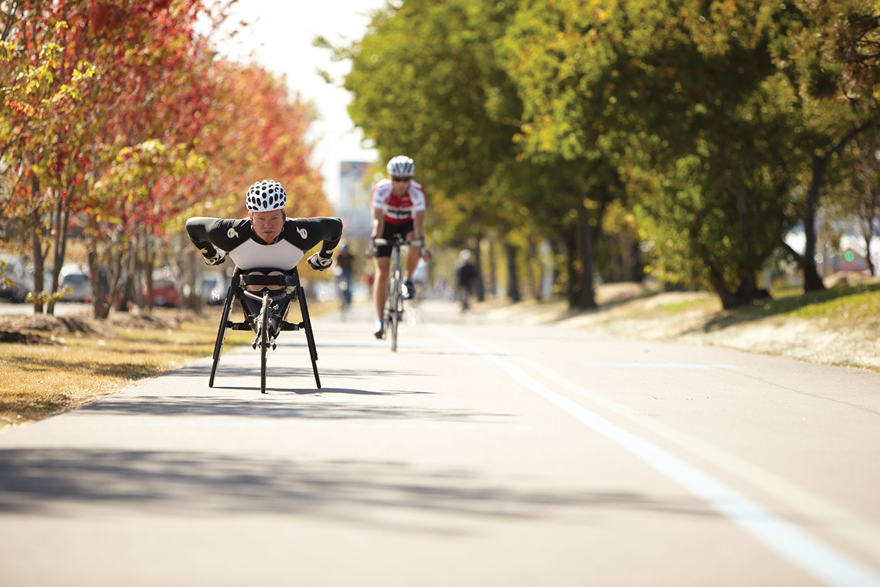 Paralympian Jeff Adams on the Martin Goodman Trail