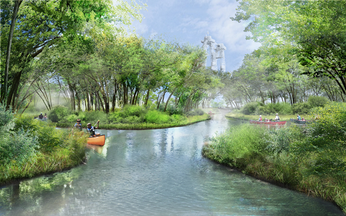 a rendering of the future Canoe Cove
