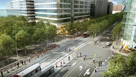 rendering of future streetcar service