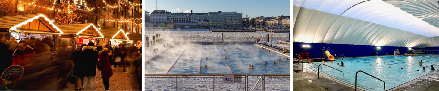 three precedent photos showing winter animation