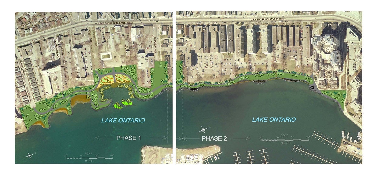 illustrative map showing the two phases of work