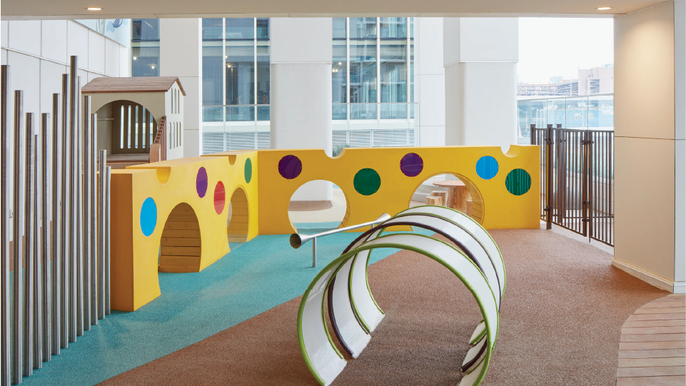 A play area in a childcare centre. 