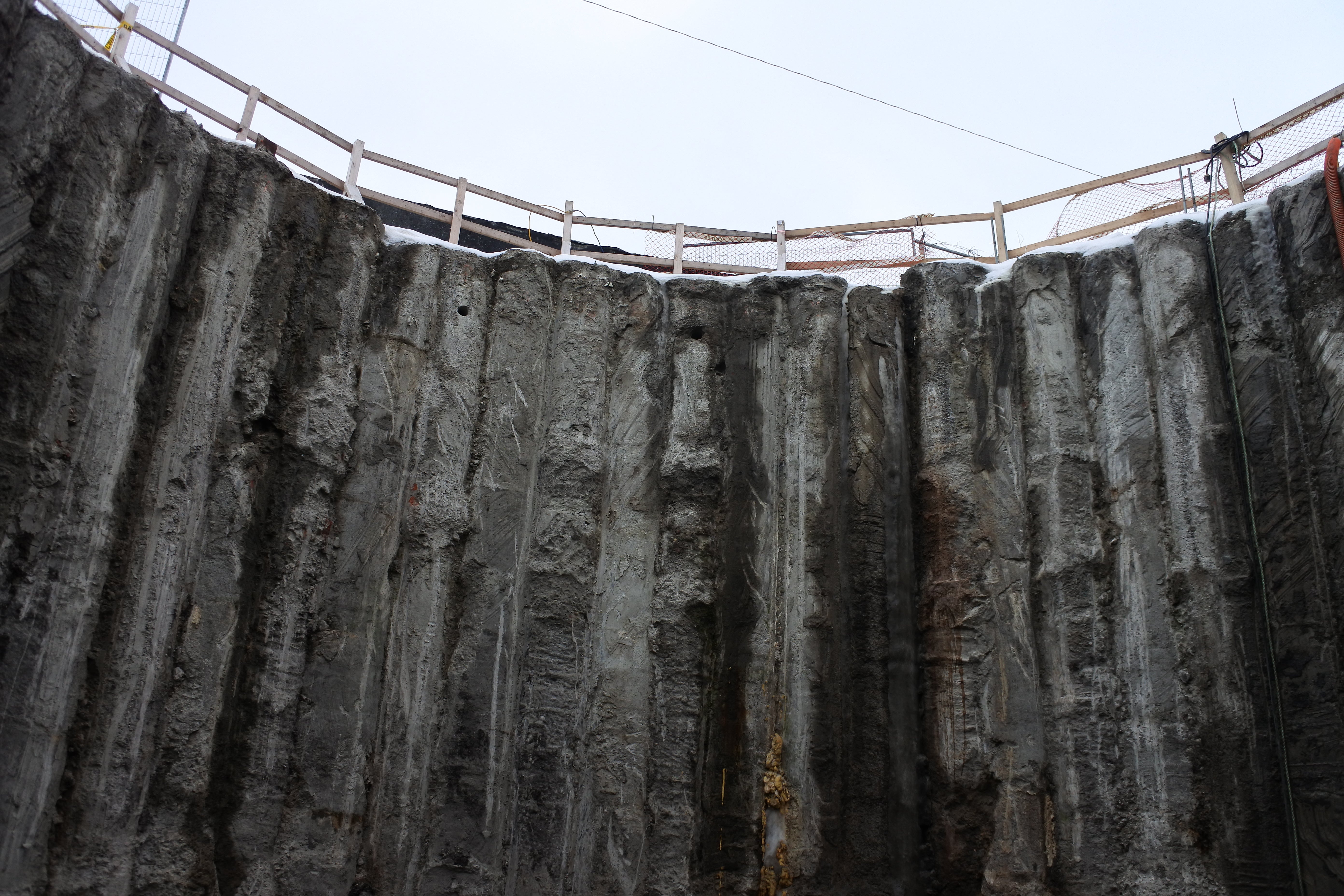 View from bottom of shaft.