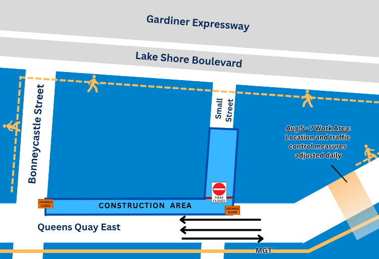 Map of Quayside Infrastructure and Public Realm showing the construction area.