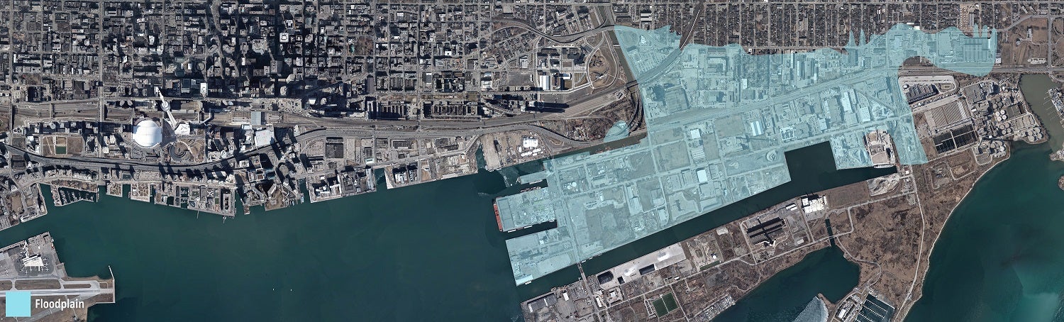 map illustrating the floodplain area