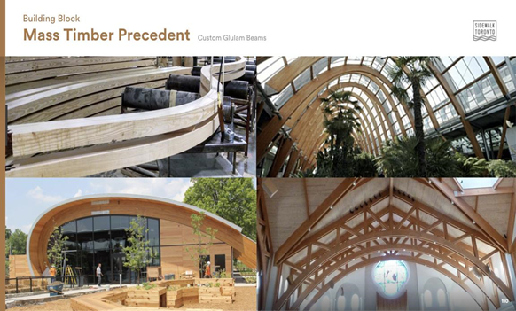 Precedent images showing other tall timber structures from around the world.