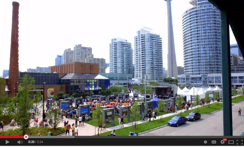 Video of the official opening of Canada Square - Image shows festivities at Harbourfront Centre