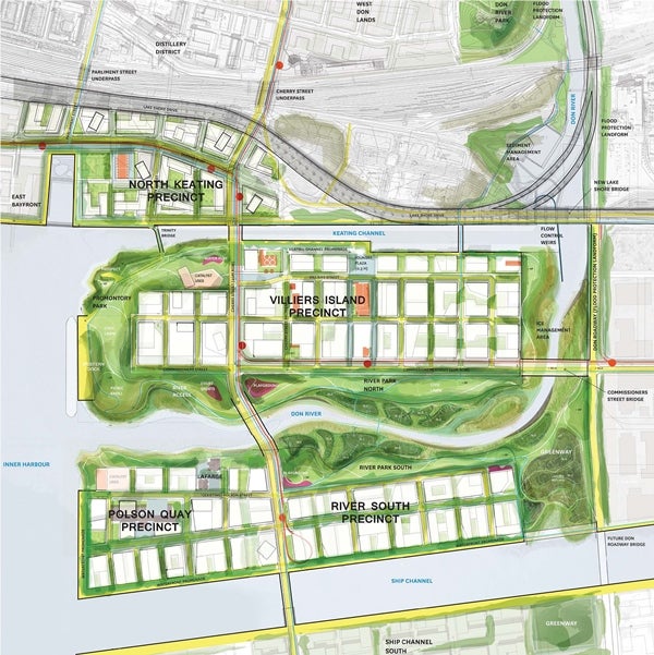 A rendering of the new Don River mouth.