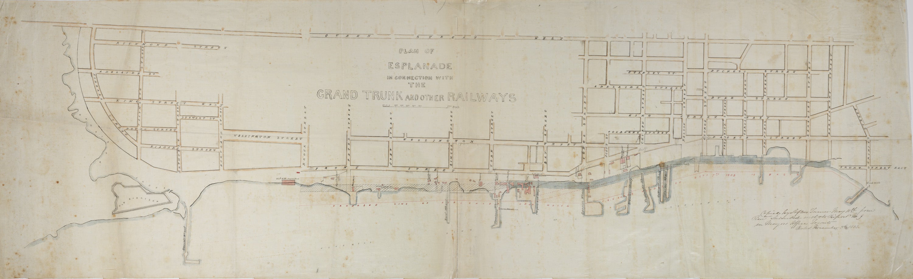 archived map of the railway lands