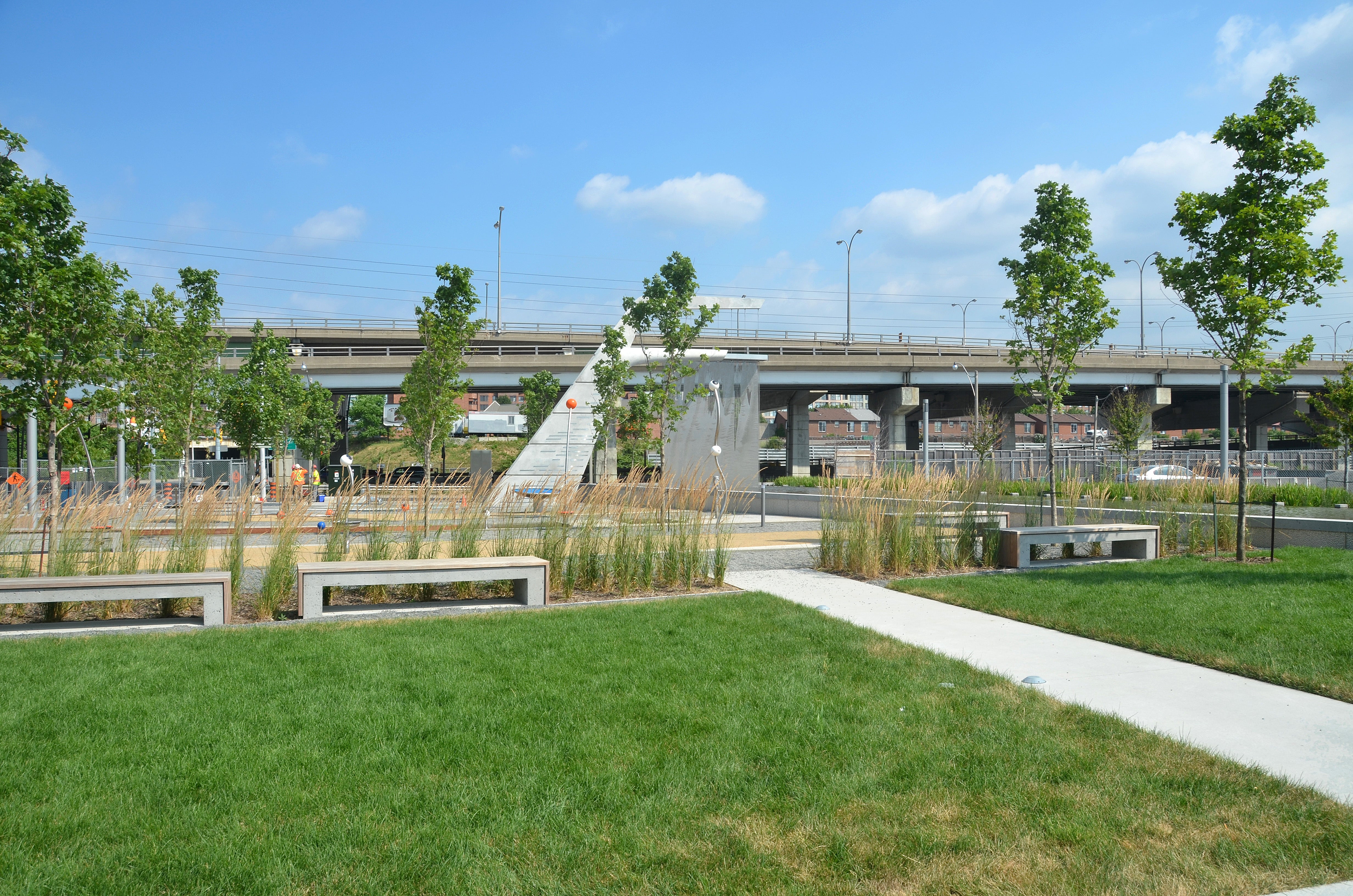 A view of Sherbourne Common in 2011 shortly after its official opening.