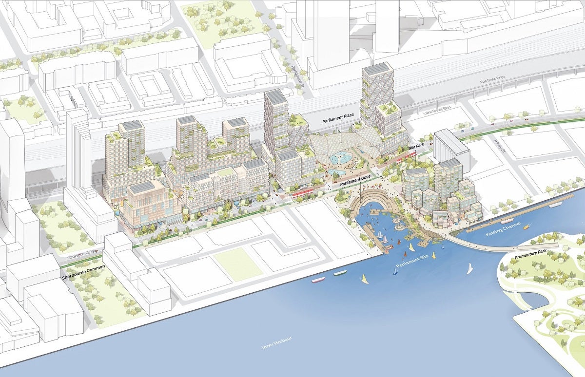 Rendering of Sidewalk Labs' current proposal for the urban design and public realm at Quayside