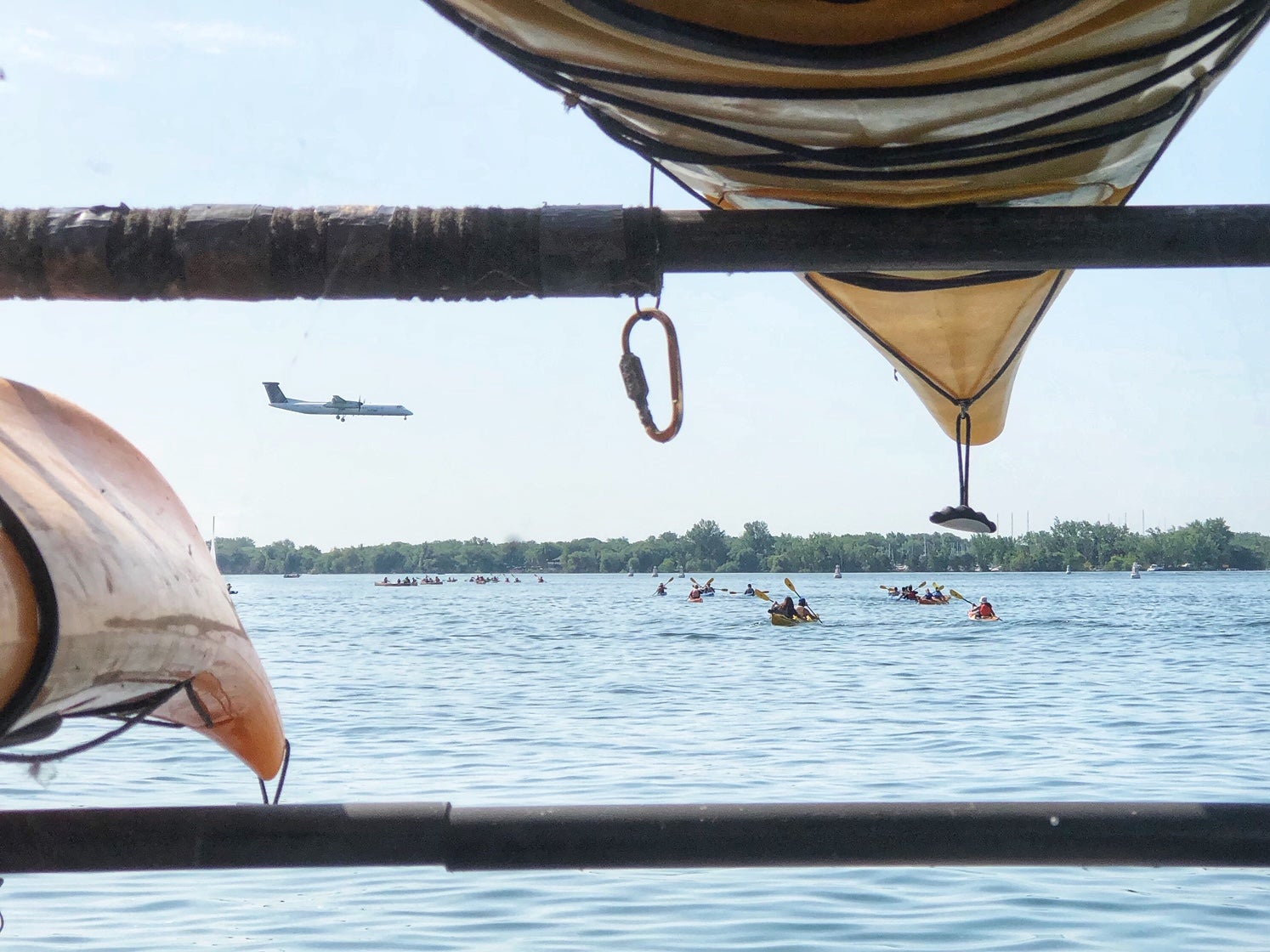 Kayaks on Lake Ontario