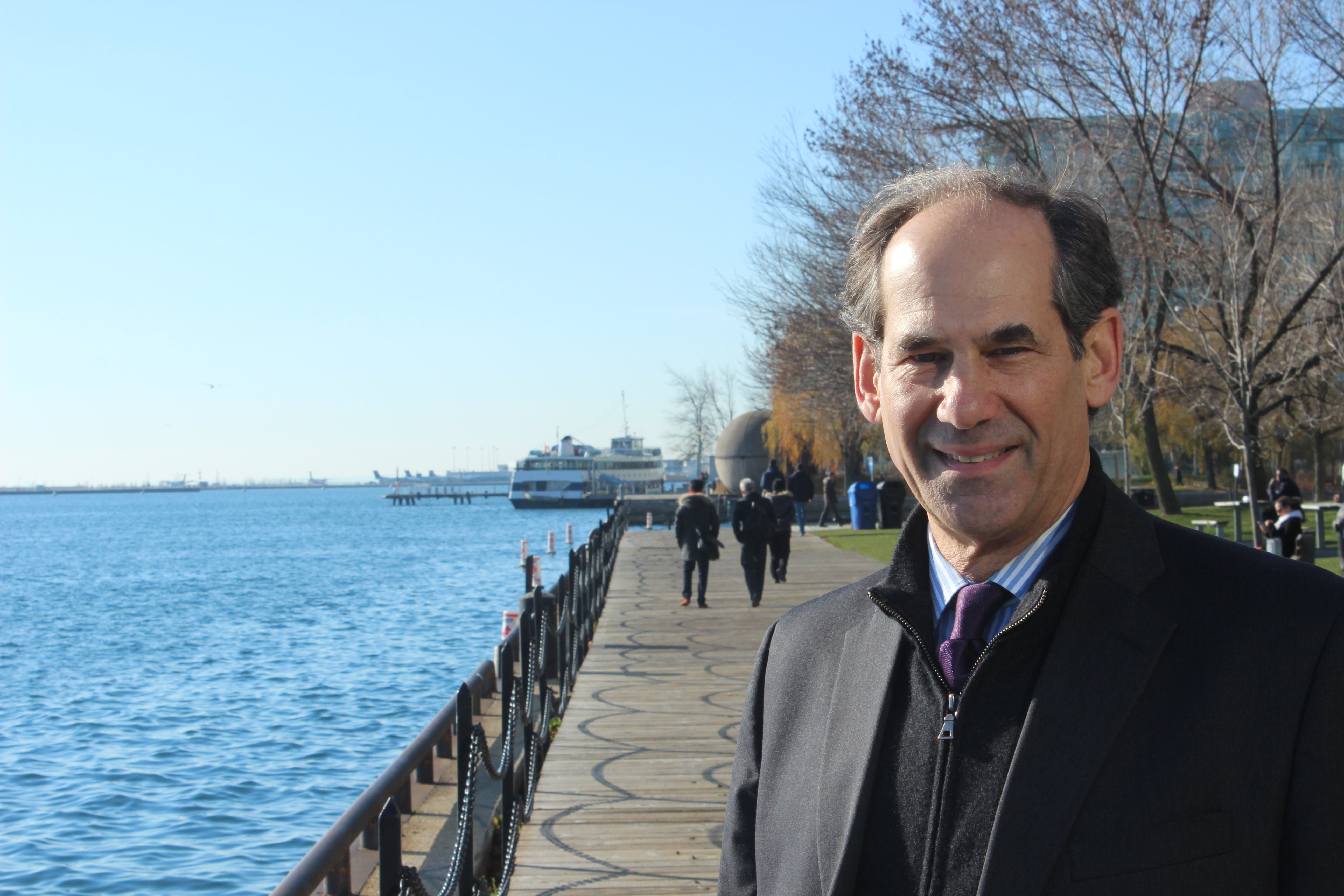 Will Fleissig, Waterfront Toronto's new President and CEO along the water's edge