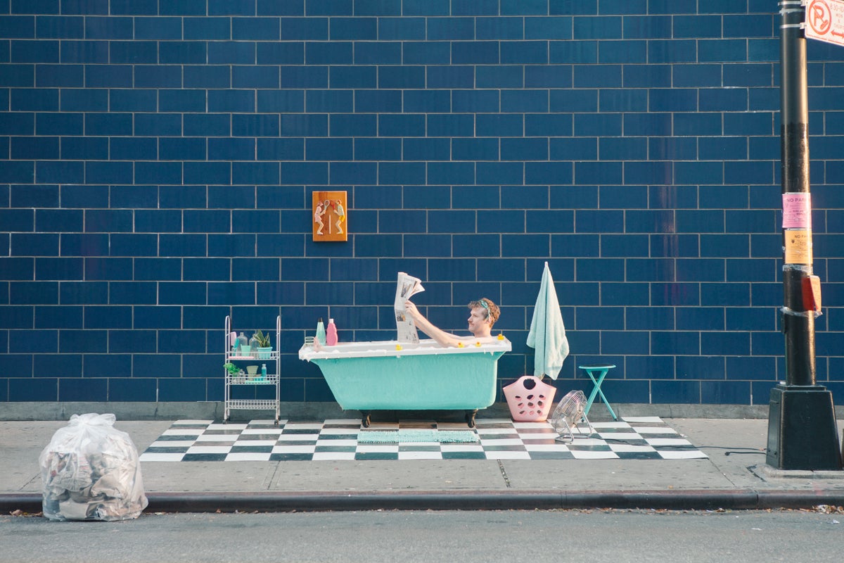 Justin Bettman - Set in the Street: Bathroom, 11/8/14, 17th Street between 9th Avenue and 10th Avenue, New York, NY.