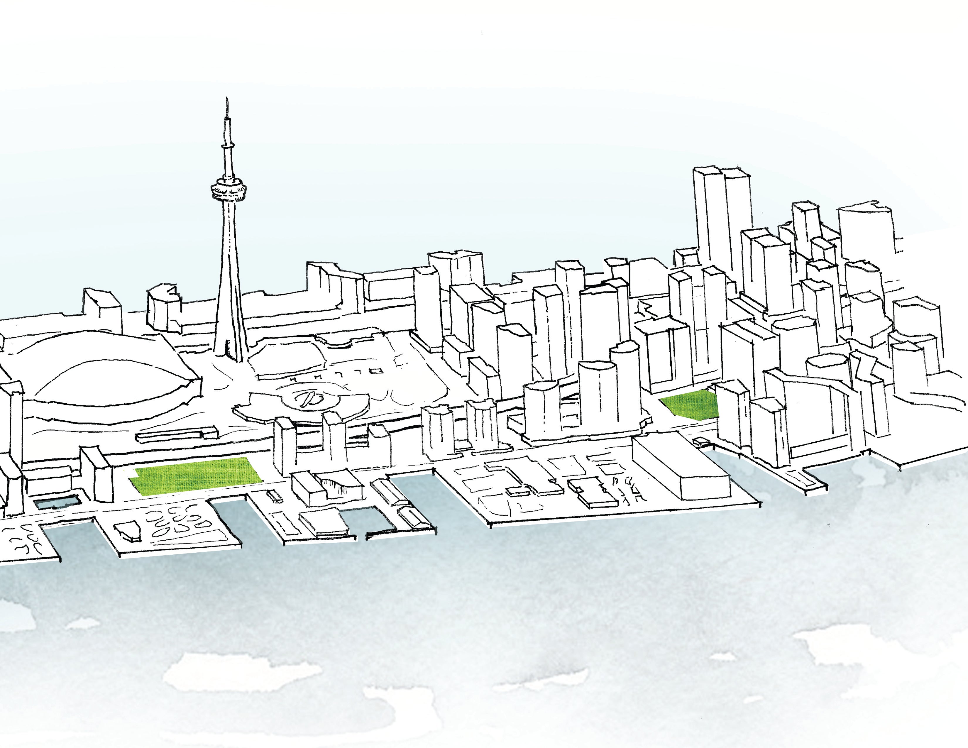 illustration of the Toronto waterfront 