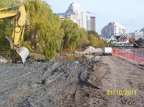The second phase of the park under construction in 2011.