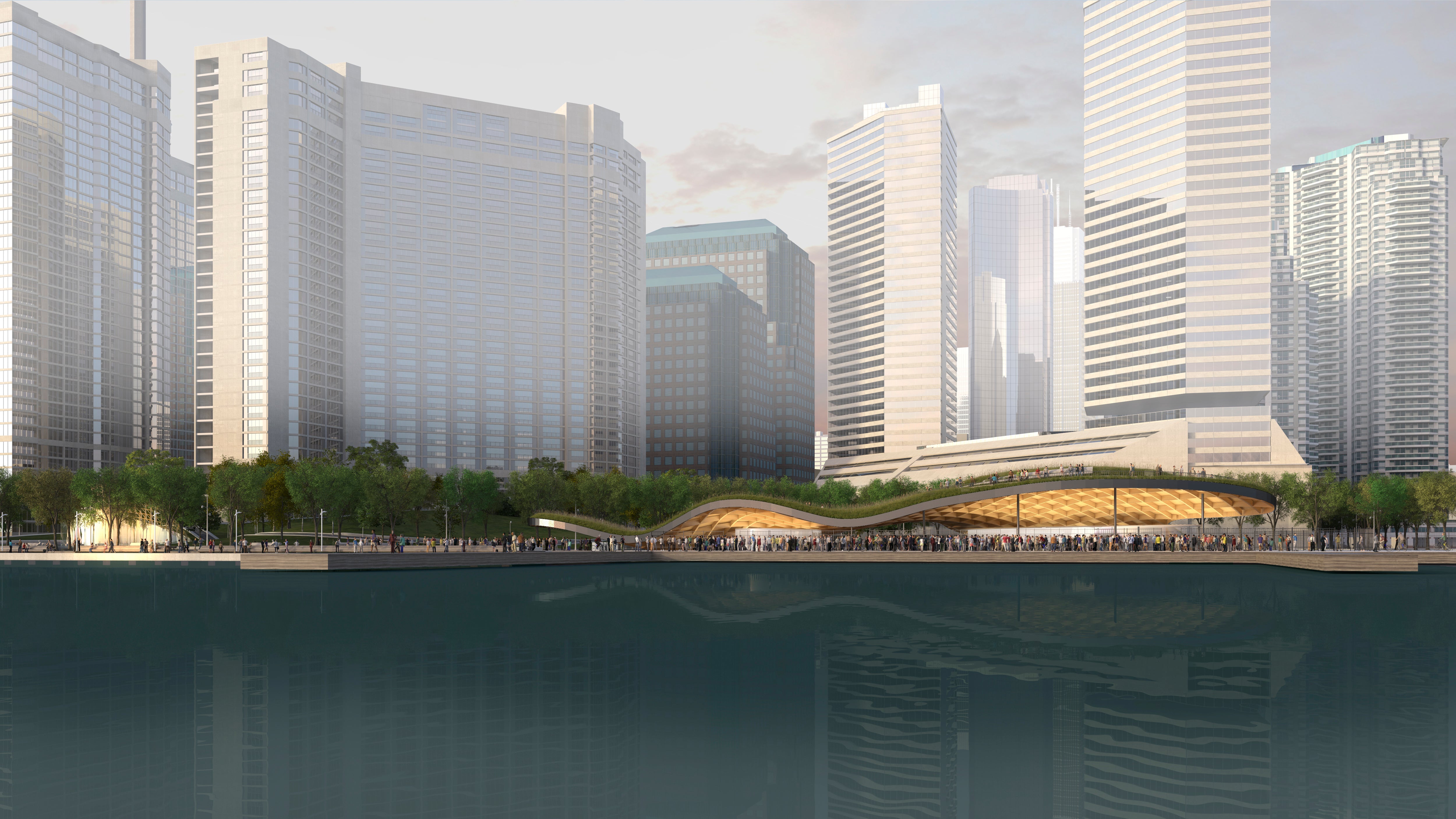 Rendering of an enhanced Jack Layton Ferry Terminal