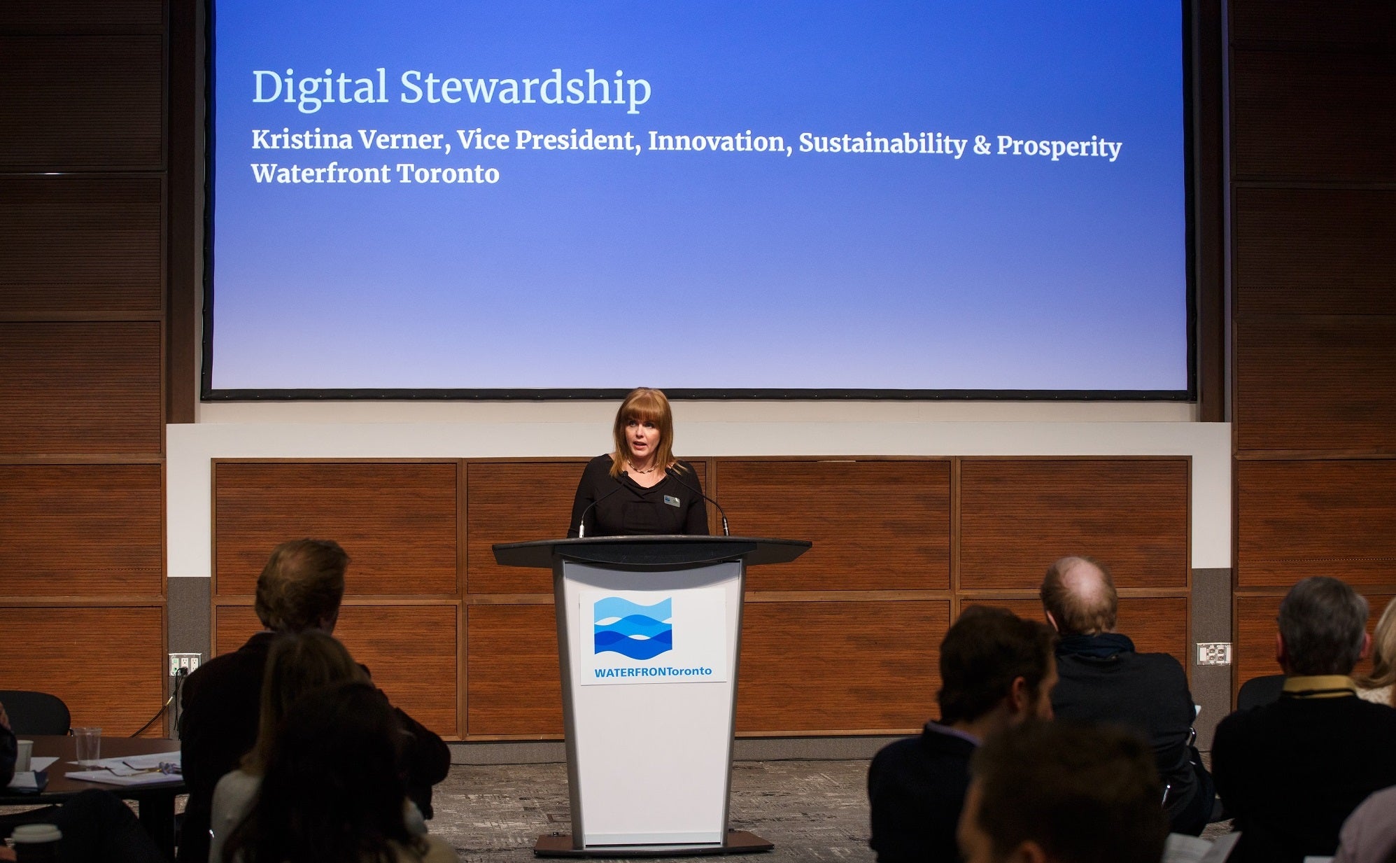 Kristina Verner speaks at the second Civic Lab on Digital Stewardship held on March 4, 2019