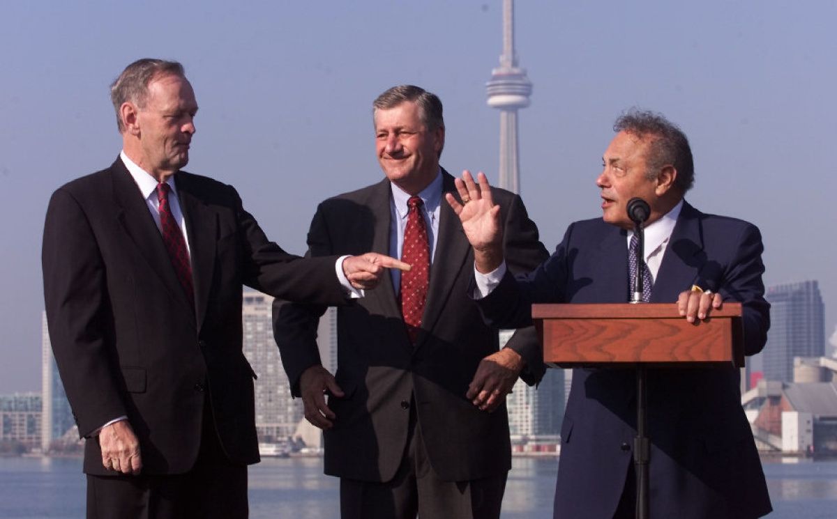 Image of the three amigos gathered on the Toronto waterfront in 1999.