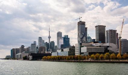 view of Toronto from the lake