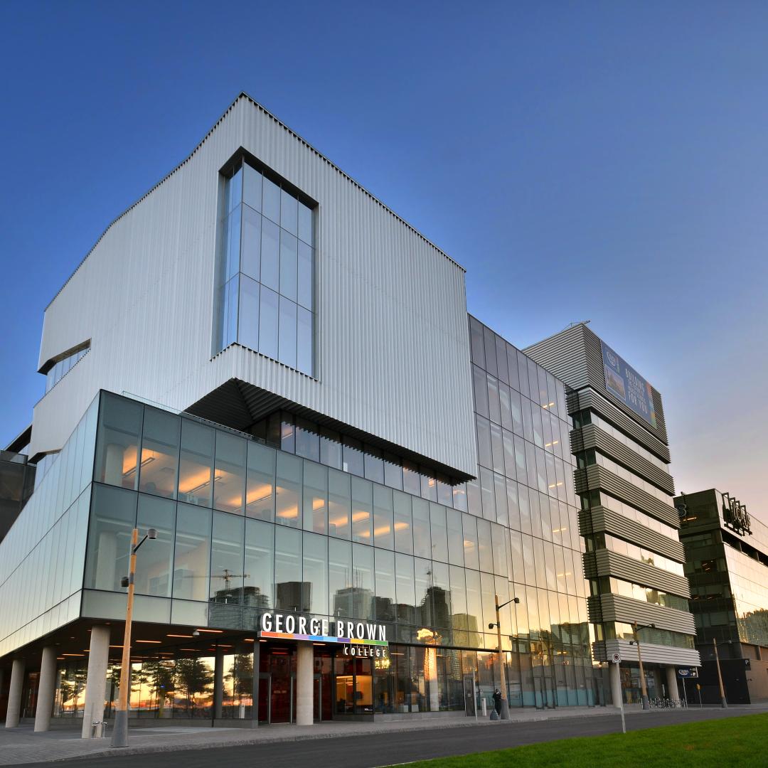 George Brown College Waterfront Campus exterior of the building