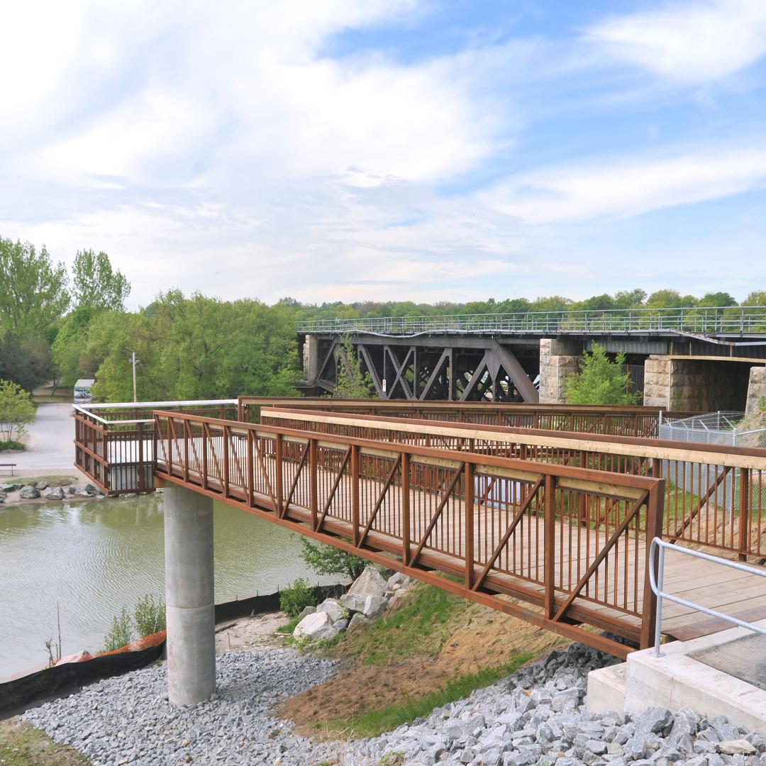 a bridge next to the Rouge River