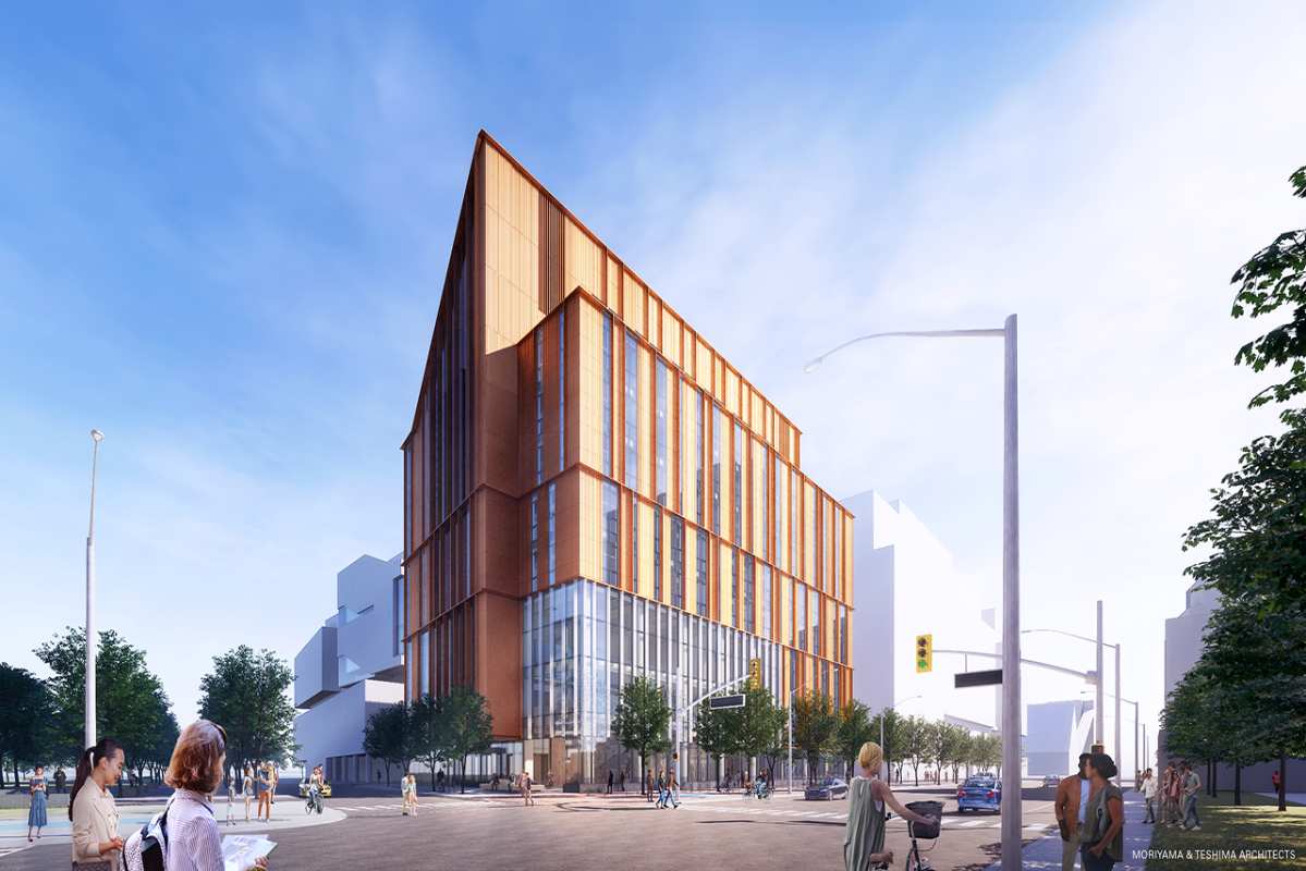 rendering of the arbour - george brown college's new mass timber facility on the waterfront