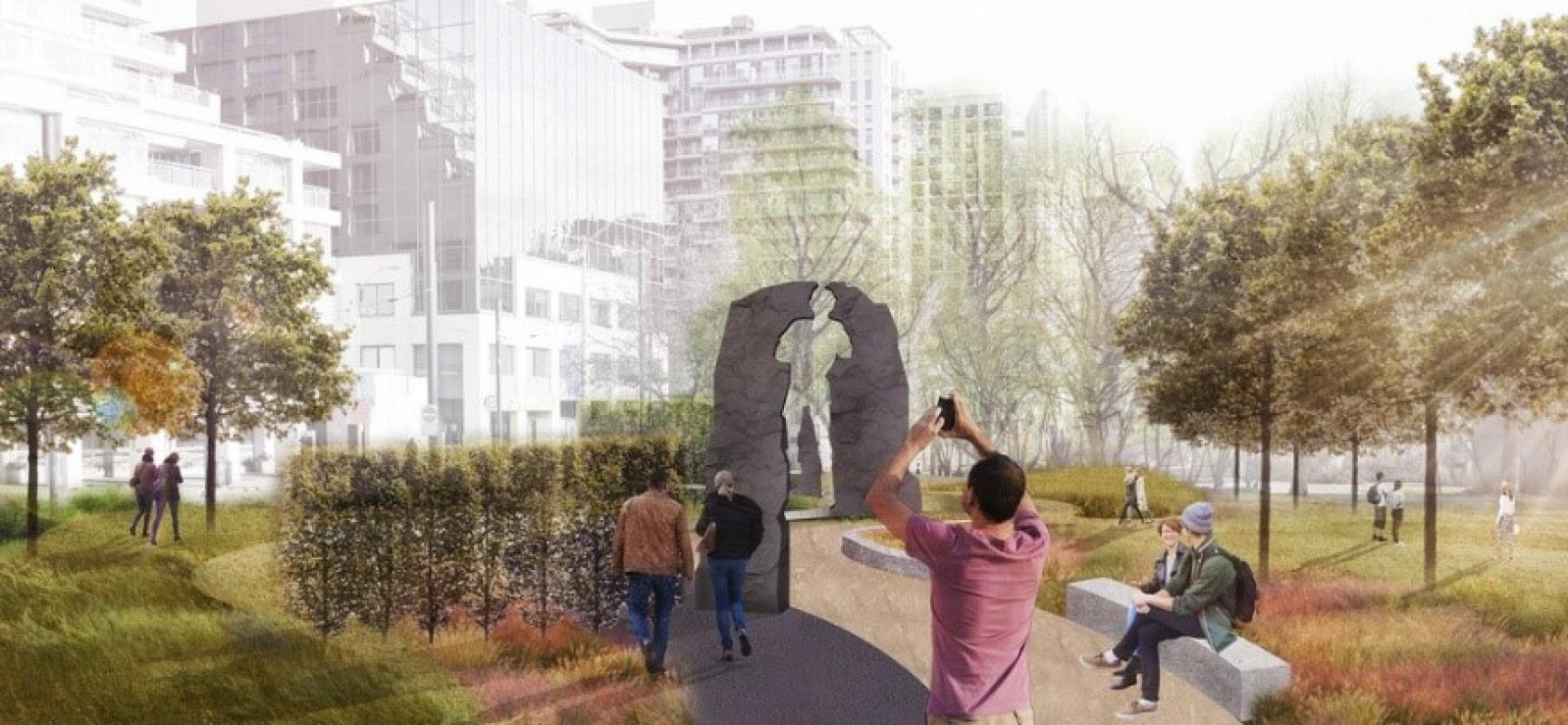 an artist rendering of the Legacy Art Project honouring Terry Fox