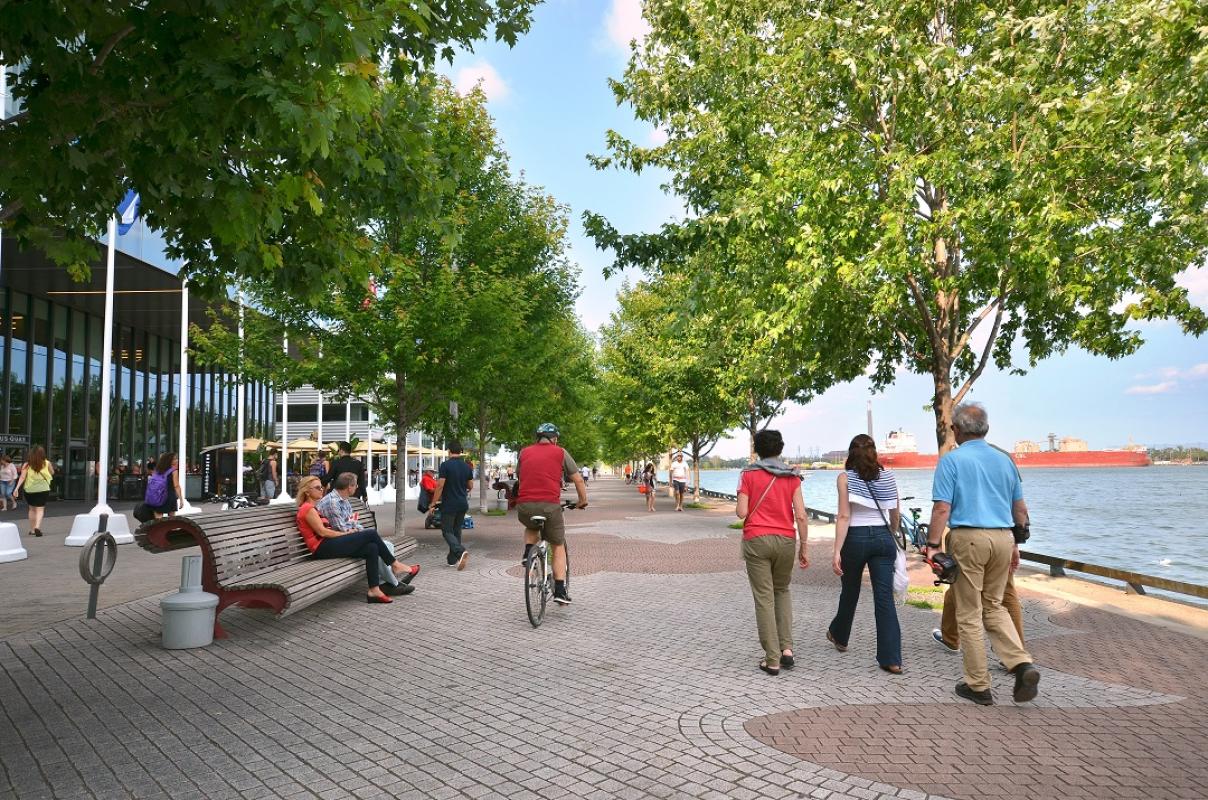 Water's Edge Promenade in East Bayfront