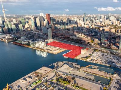 An aerial photo of the Quayside Development Area