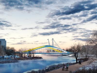 a rendering of the Cherry Street South Bridge