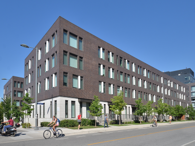 image of completed affordable housing in the west don lands