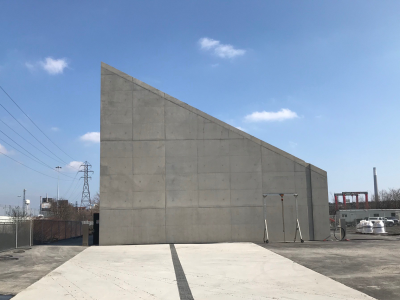 west view of completed cherry street stormwater management facility