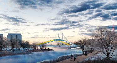 a rendering of the Cherry Street South Bridge