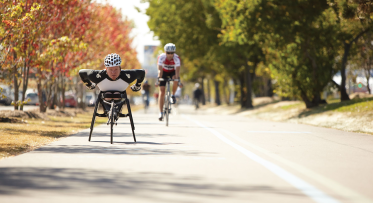 image of Jeff Adams Paralympian on Martin Goodman Trail