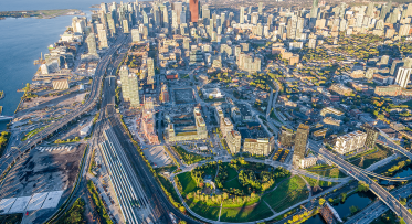 image of west don lands looking west