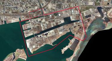 waterfront map showing the boundary for the Port Lands area