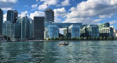 A view of Toronto from Lake Ontario.